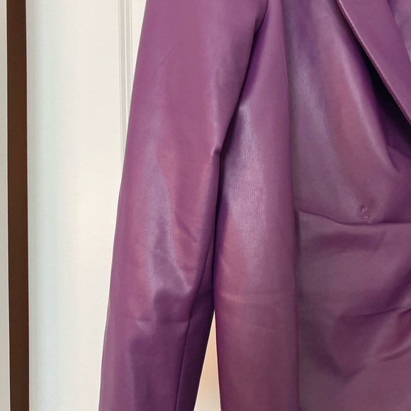 Eloquii Faux Leather Asym Blazer - Picture 9 of 16